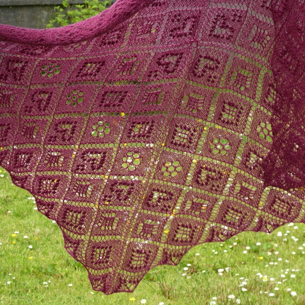 pdf pattern for the Estonian Square Shawl by Elizabeth Lovick