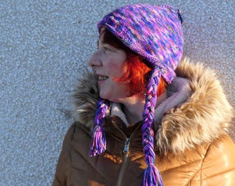 pdf pattern for Pat's Plaits Hat by Elizabeth Lovick in DK yarn
