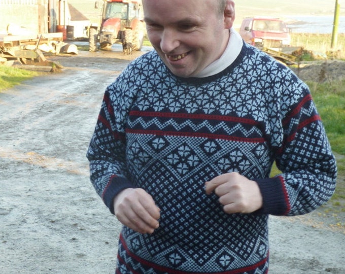 pdf pattern for Nigels Norwegian Sweater by Elizabeth Lovick