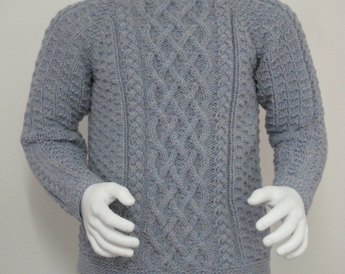 pdf pattern for the Lattice Cable Sweater for Men and Boys by Elizabeth Lovick