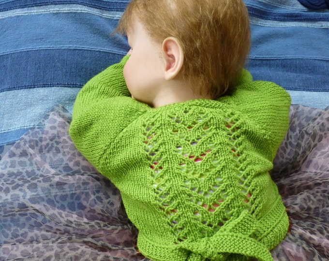pdf pattern for the Miss Margot Wrap Cardi by Elizabeth Lovick