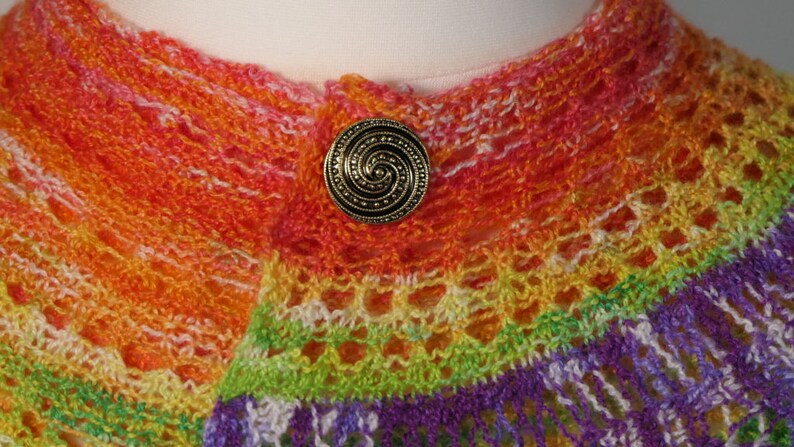 pdf Pattern for the Dream of Rainbows Spiral Shawl by Elizabeth Lovick