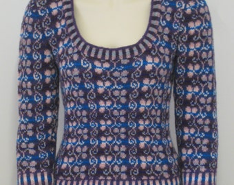 pdf pattern for the Vine and Clover Fair Isle Sweater by Elizabeth Lovick