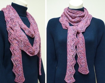 pdf pattern for the Skerries Skinny Scarf by Elizabeth Lovick
