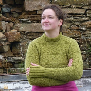 pdf pattern for the Chevron Gansey by Elizabeth Lovick