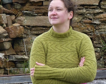 pdf pattern for the Chevron Gansey by Elizabeth Lovick