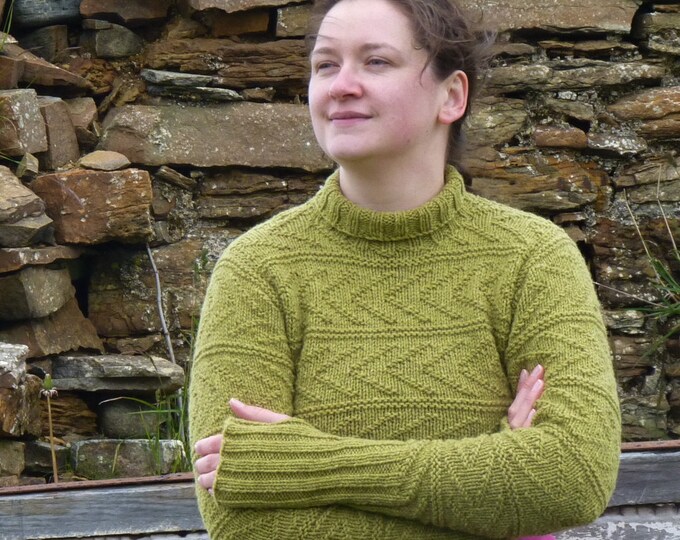 pdf pattern for the Chevron Gansey by Elizabeth Lovick