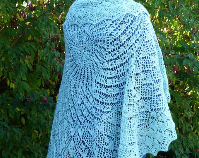 pdf pattern for Miss American Pi Shawl by Elizabeth Lovick