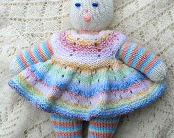 pdf pattern for Ivy-May's Knitted Baby Doll by Elizabeth Lobivk