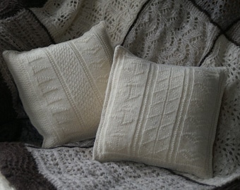 pdf pattern for Two Gansey Sampler Pillows/Cushions by Elizabeth Lovick - instant download