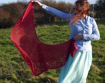 pdf pattern for the Faroese-Inspired Shawl by  Elizabeth Lovick