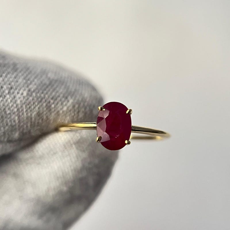 Natural Ruby Ring - Etsy