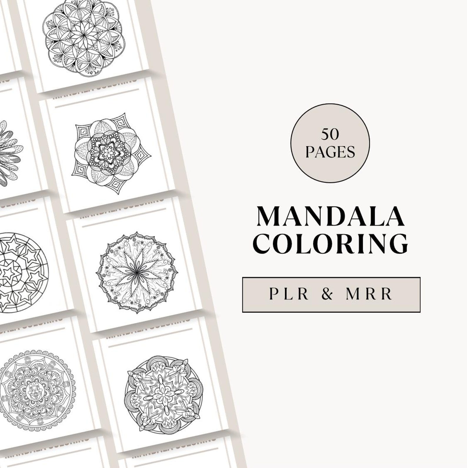 PLR Coloring Pages, PLR Coloring Books, Done for You Digital Products