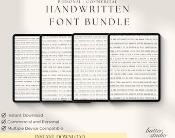 Pacchetto di font scritti a mano / Font script estetici / Uso commerciale e personale / Journaling, branding, font per Canva / Download immediato