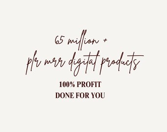 65 M+ PLR MRR Pacchetto di prodotti digitali / Rivendita e rebranding