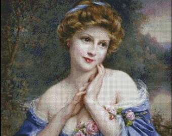 WOMAN PORTRAIT cross stitch pattern No.278