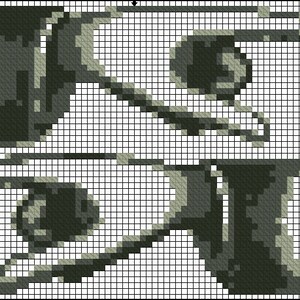 POINTING HANDS, Vintage, easy, cross stitch pattern No.817