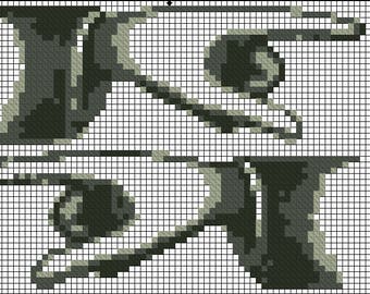 POINTING HANDS, Vintage, easy, cross stitch pattern No.817