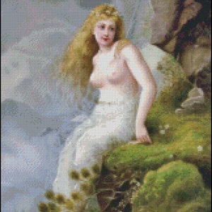 Fairy SITTING On The STONE Edge cross stitch pattern No.188