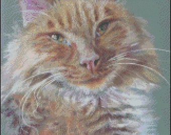 CAT cross stitch pattern No.266