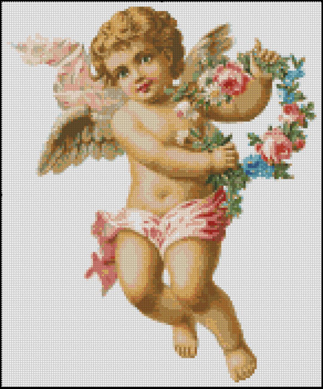 Cherub Baby Sampler Counted Cross Stitch Pattern – Fun Stuff for  Genealogists, Inc.