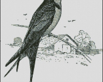 VINTAGE BIRD cross stitch pattern No.521