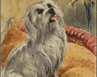 DOG MALTESE cross stitch pattern No.467
