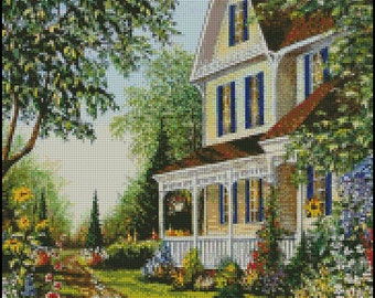 VICTORIAN HOUSE cross stitch pattern No.741