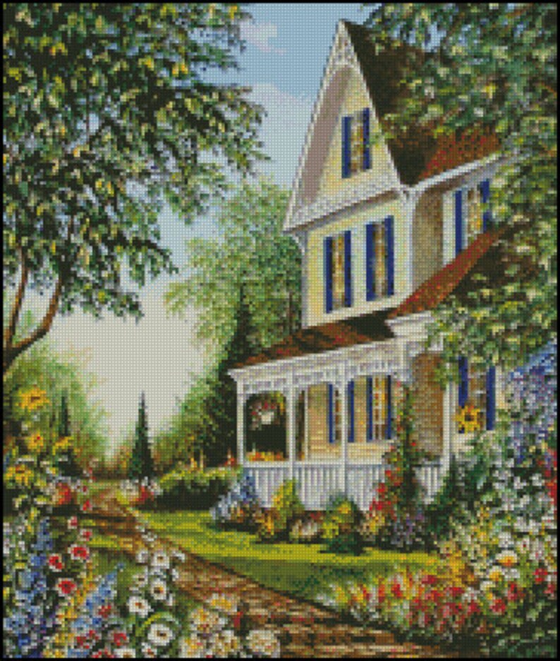 VICTORIAN HOUSE Cross Stitch Pattern No.741 - Etsy