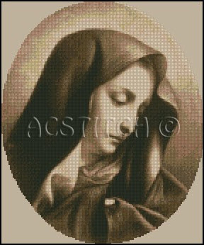 MADONNA DOLOROSA cross stitch pattern No.164 image 3