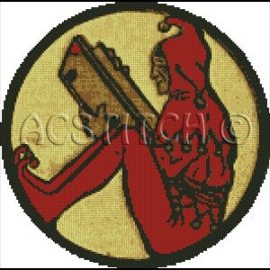 READING GNOME cross stitch pattern No.132