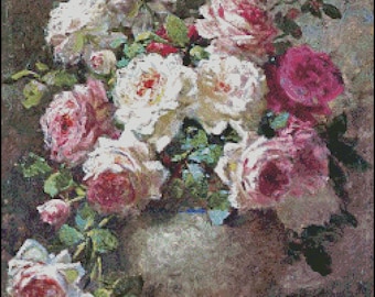 STILL LIFE Of ROSES cross stitch pattern No.713