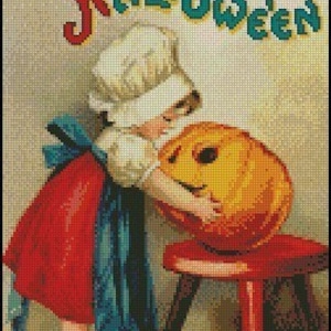 VINTAGE MERRY HALLOWEEN cross stitch pattern No.53