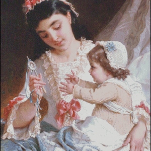 BABY PLAY  cross stitch pattern No.682