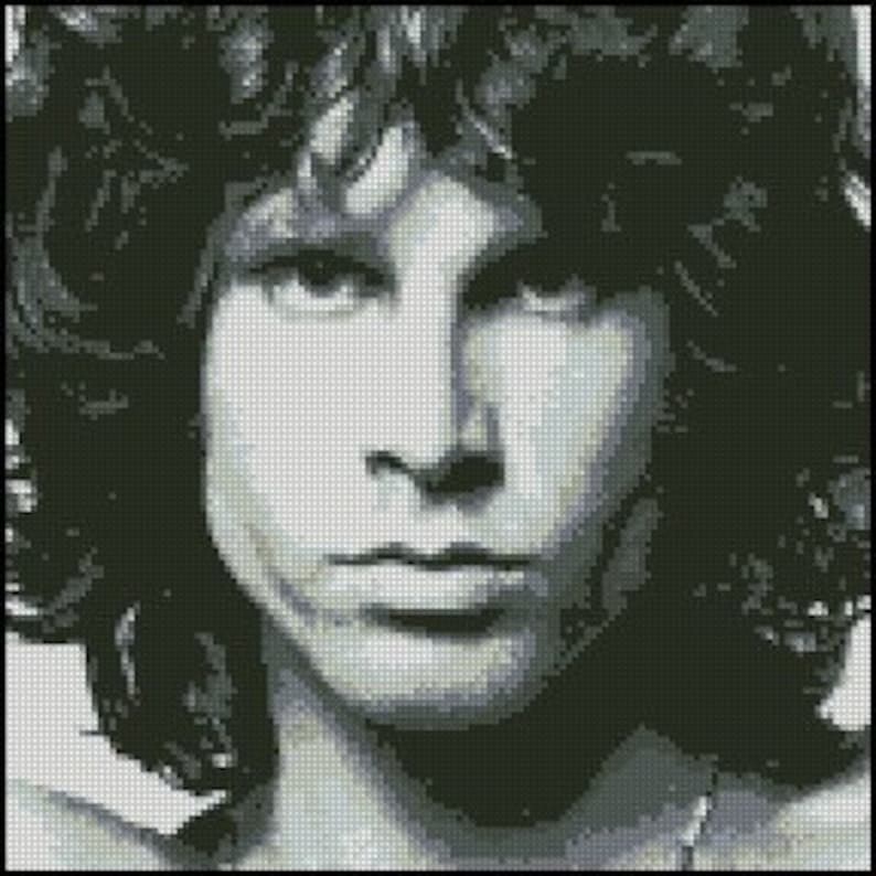 JIM MORRISON cross stitch pattern No.523 image 1