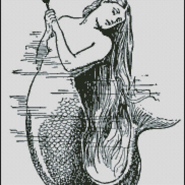 Mermaid Cross Stitch Etsy