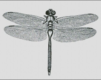 Padrão de ponto cruz VINTAGE DRAGONFLY No.386