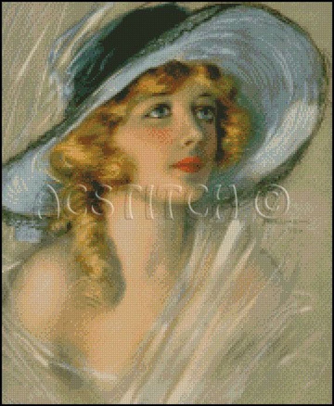 WOMAN PORTRAIT Cross Stitch Pattern No.109 Etsy