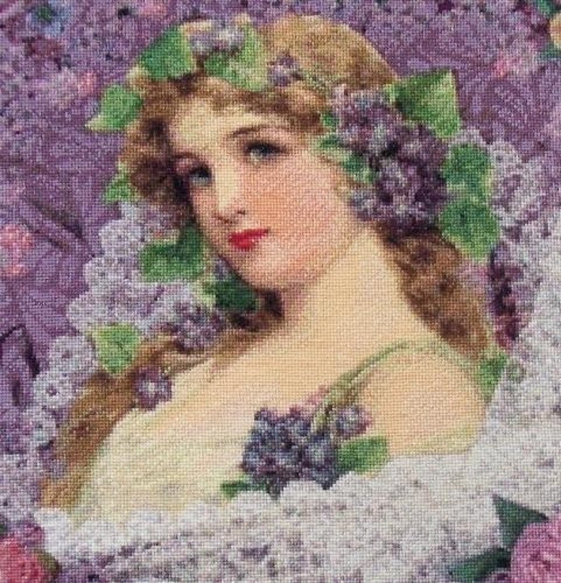 Young Maiden cross stitch pattern No.119 image 2