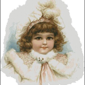 VINTAGE GIRL  cross stitch pattern No.50