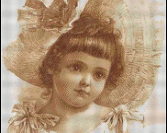 VINTAGE GIRL cross stitch pattern No.483