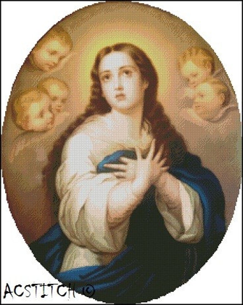 ST. MARY cross stitch pattern No.584 image 1