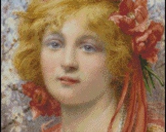 SPRING  cross stitch pattern No.590