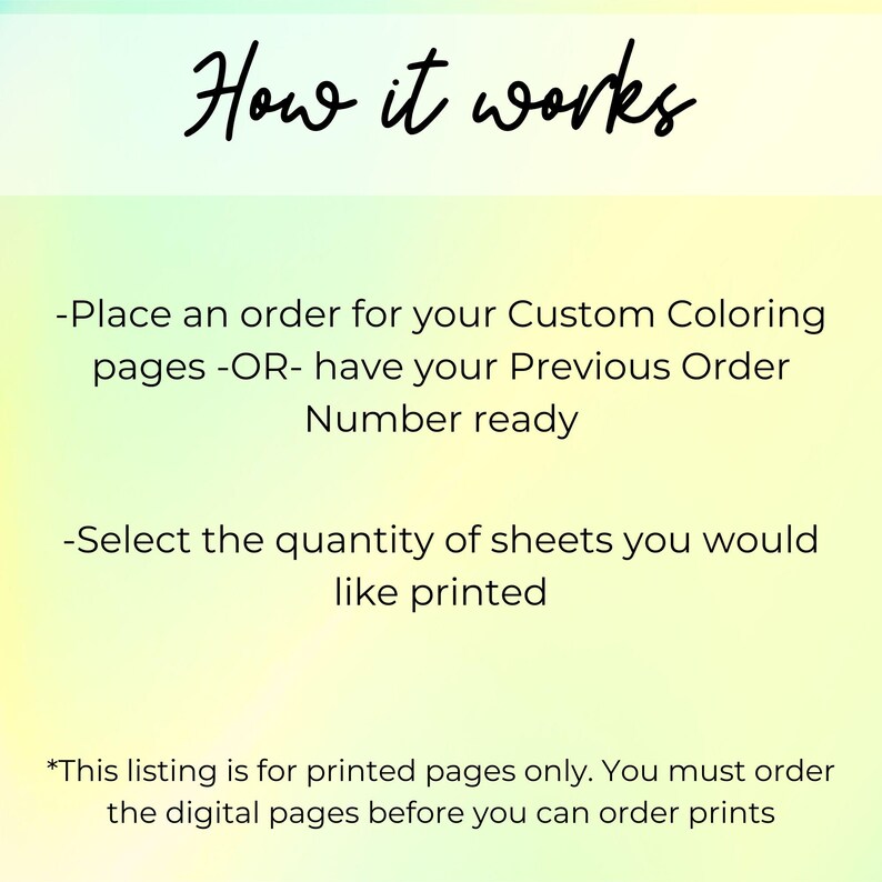Printed Custom Coloring Page Sheets: Family Keepsake Gift - Etsy