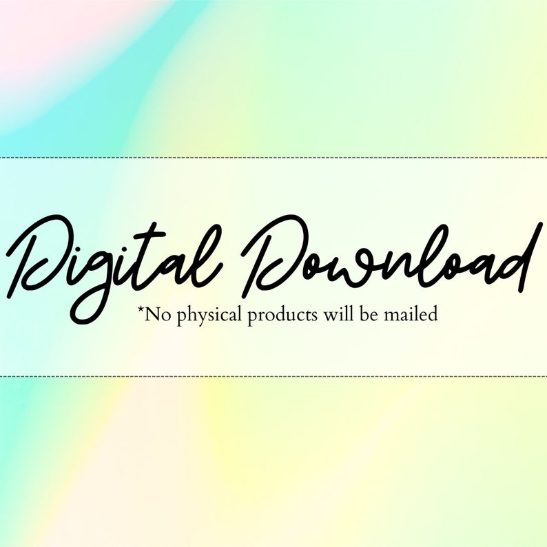 Puede incluir: Texto "Descarga digital" sobre un fondo degradado de color azul claro, amarillo y verde. *No se enviar&aacute;n productos f&iacute;sicos*