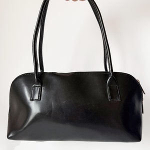Sac à main / sac de soirée en similicuir noir pour femmes, Vêtements vintage