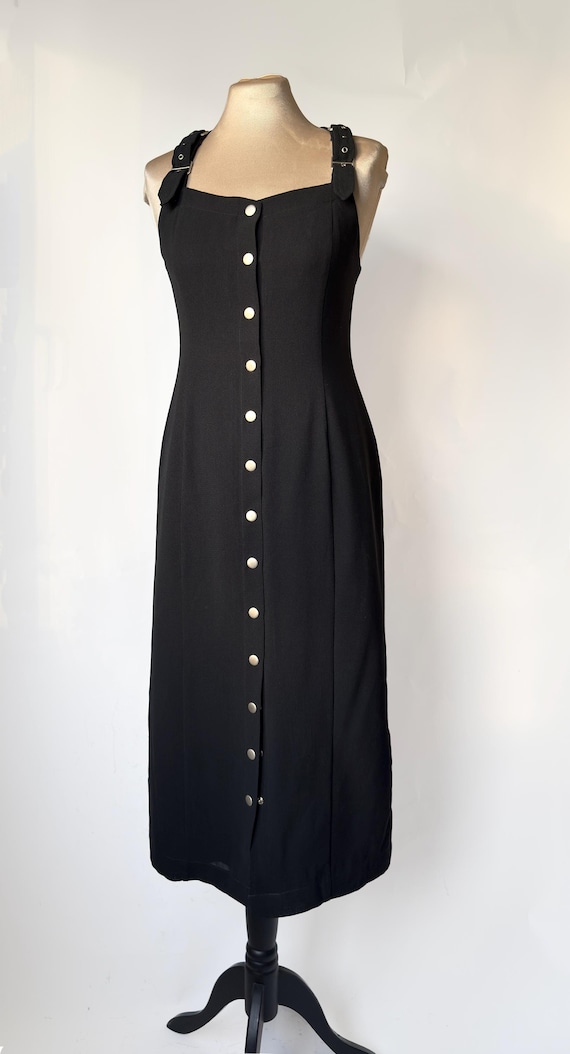designer black midi dress Women's Black Designer Midi Dresses