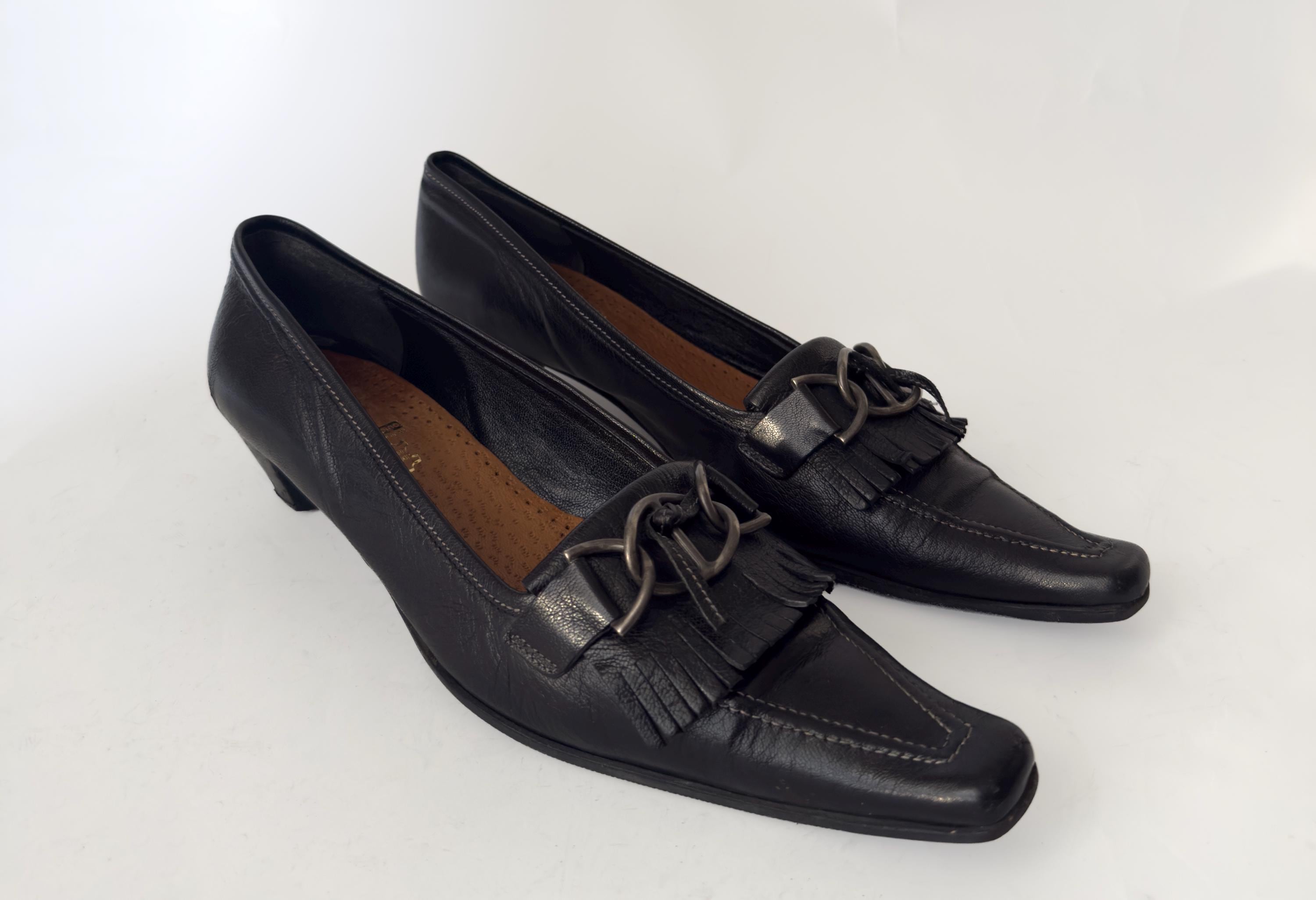 Vero Cuoio Shoes Mens Size 8 M Black Leather Monk Strap Loafers Dress Square Toe Vero Cuoio Solid Dress Shoes for Men for sale | eBay main image 2