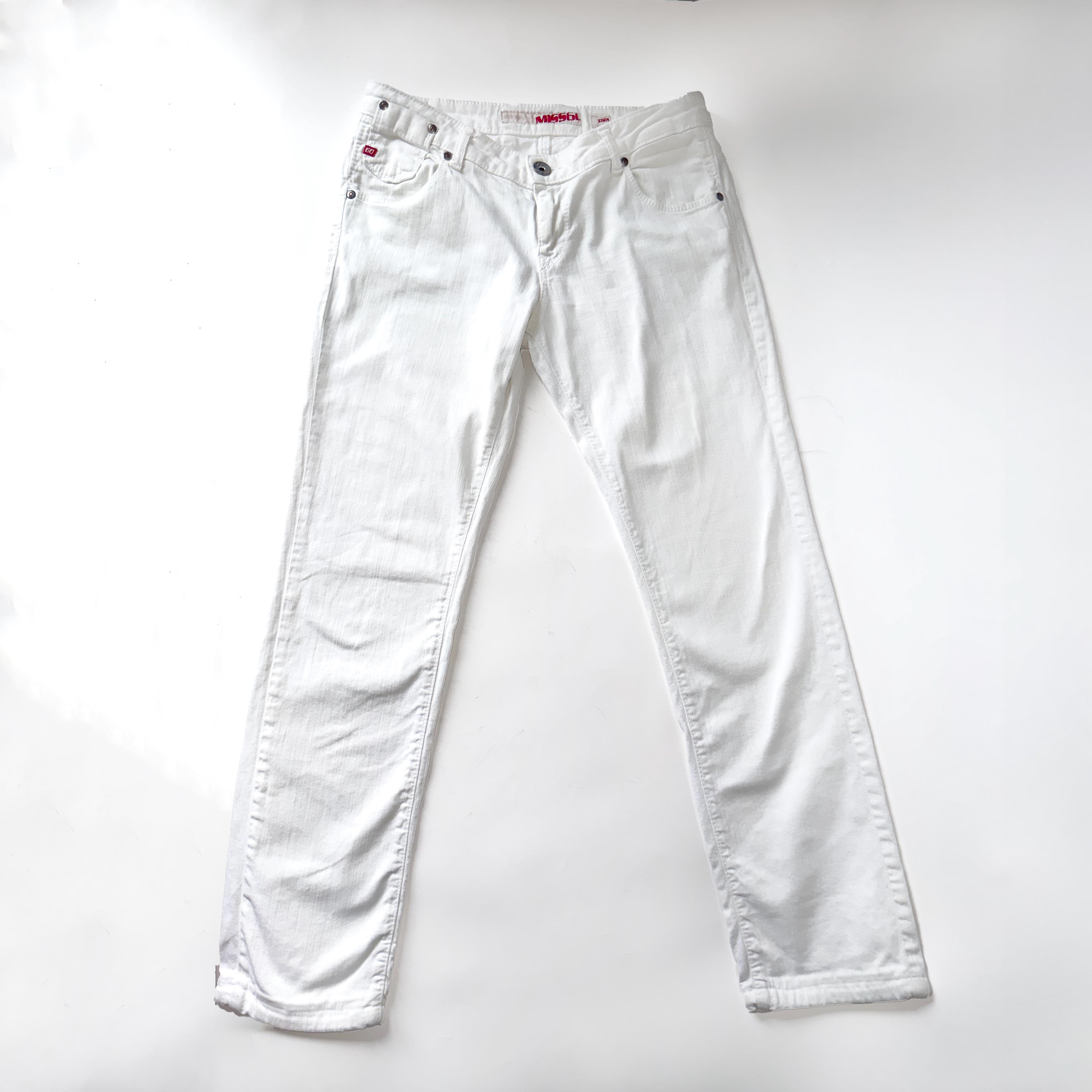 Jean slim blanc Miss Sixty denim de coton stretch italien