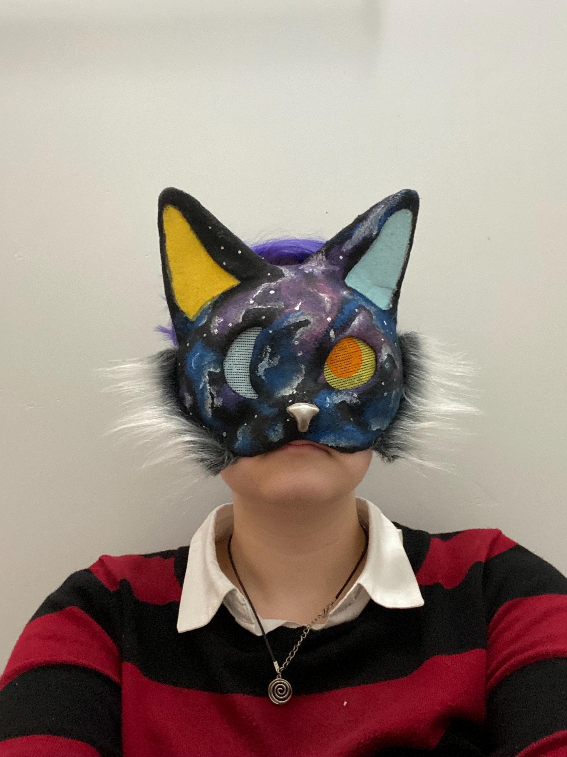 Purple galaxy therian cat mask #glittery アンダーカバー 2007SS 猫 